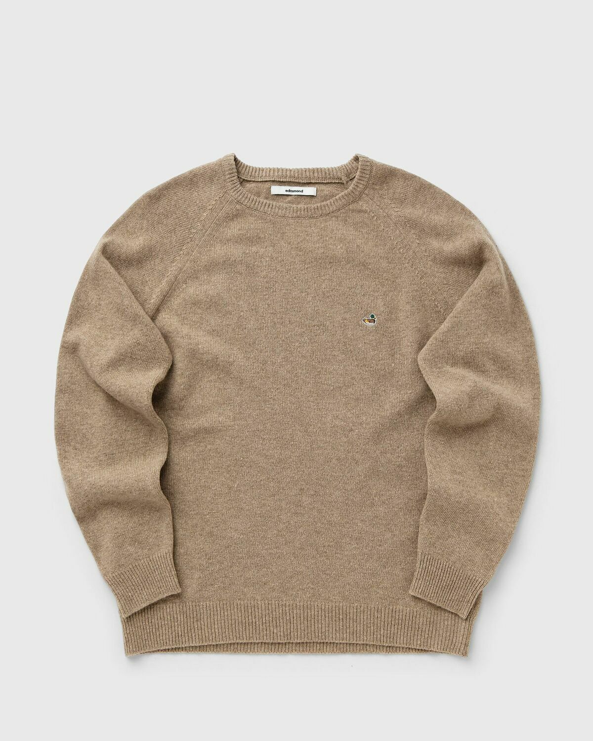 Edmmond Studios DUCK PATCH SWEATER Beige Mens Pullover