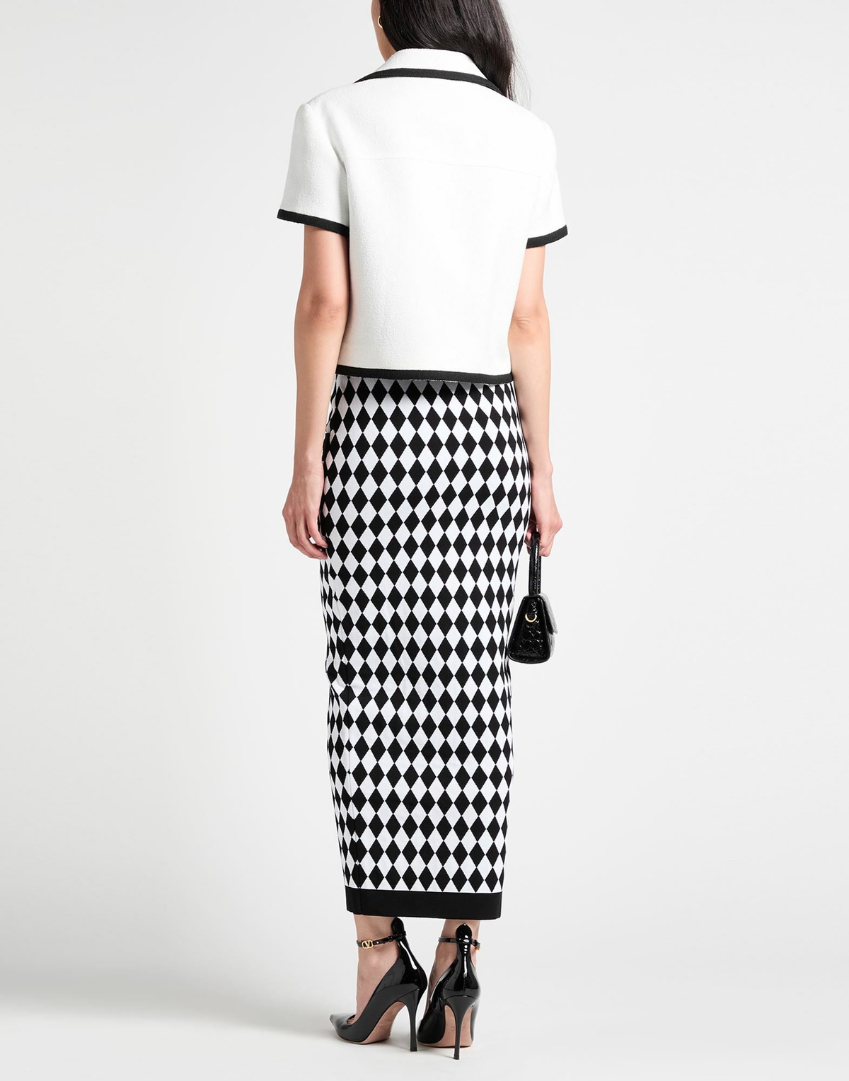Balmain Womens Midi skirt in Black