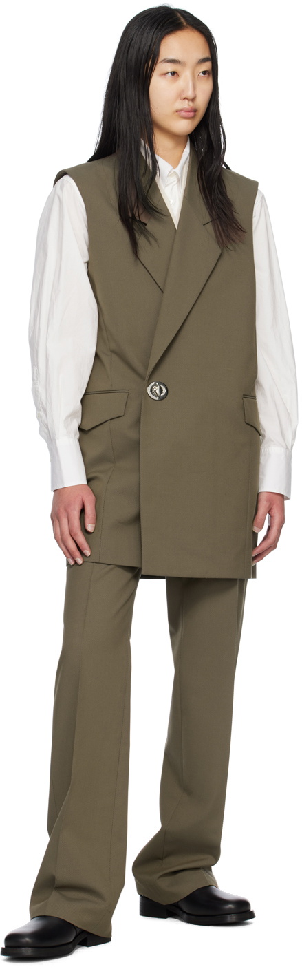 HOPE Khaki Drawn Trousers