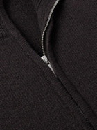 Saman Amel - Ribbed Cashmere Zip-Up Cardigan - Brown
