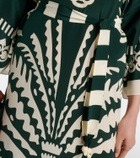 Eres Belted printed silk kaftan