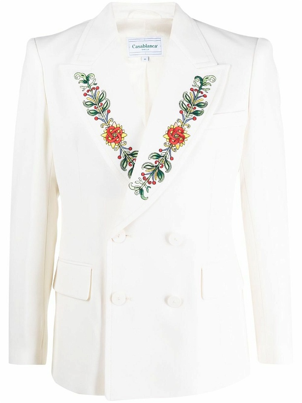 Photo: CASABLANCA - Embroidered Lapel Double-breasted Jacket