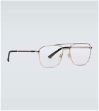 Gucci - Square-framed aviator glasses