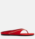 Herbert Levine Sun-kissed embellished suede thong sandals