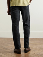 NN07 - Karl 1196 Tapered Linen Chinos - Black