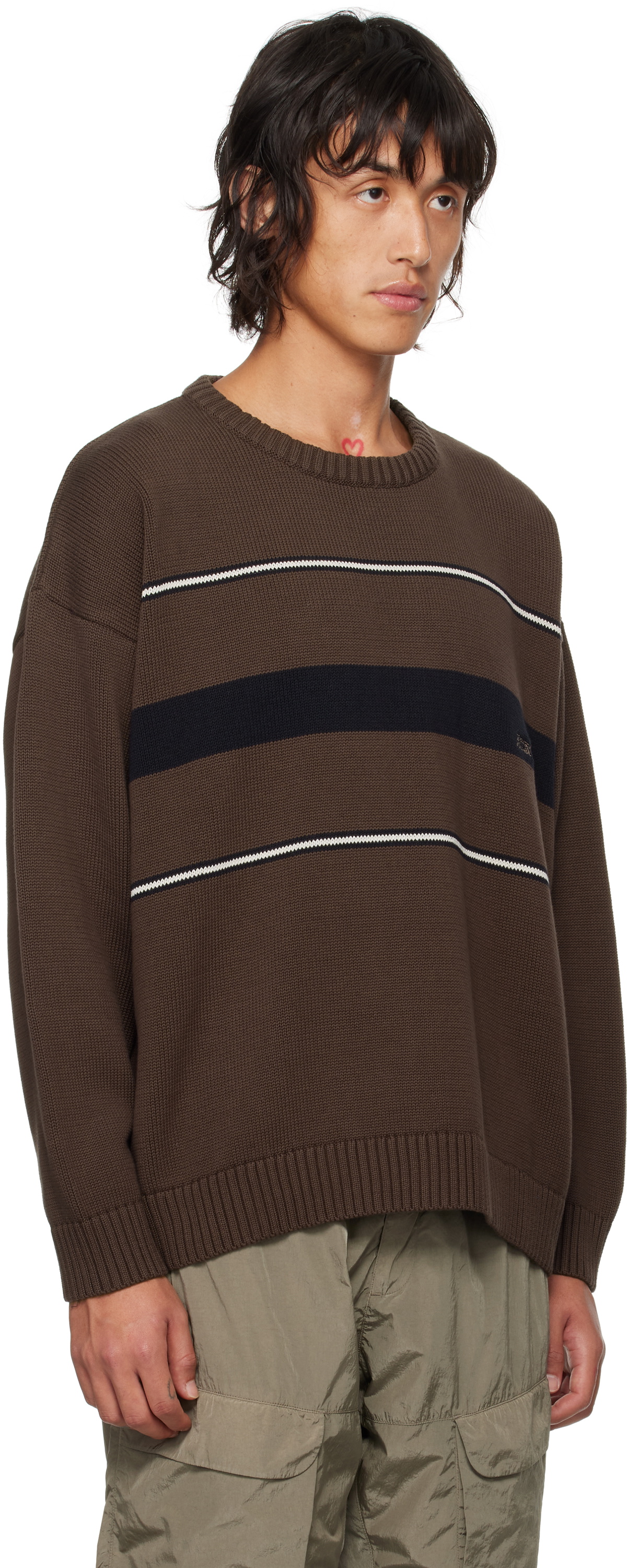 Robyn Lynch Brown Stripes Sweater