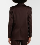 Max Mara Arca double-breasted satin blazer