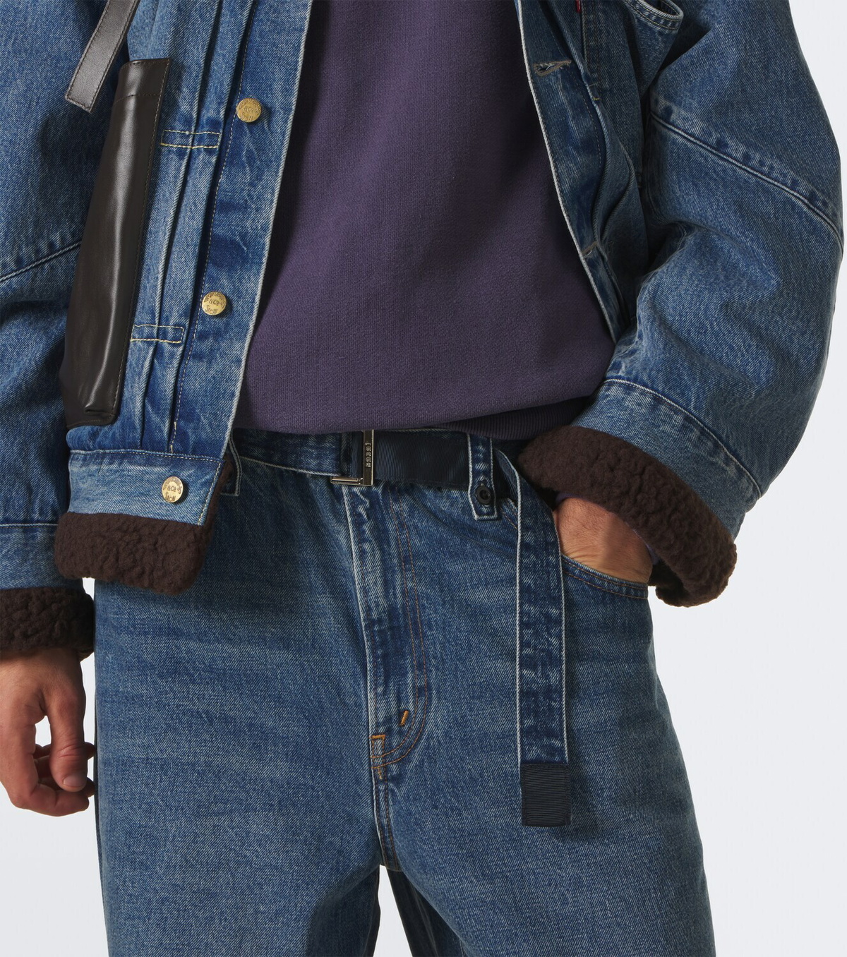 Sacai x Levi's® belted wide-leg jeans