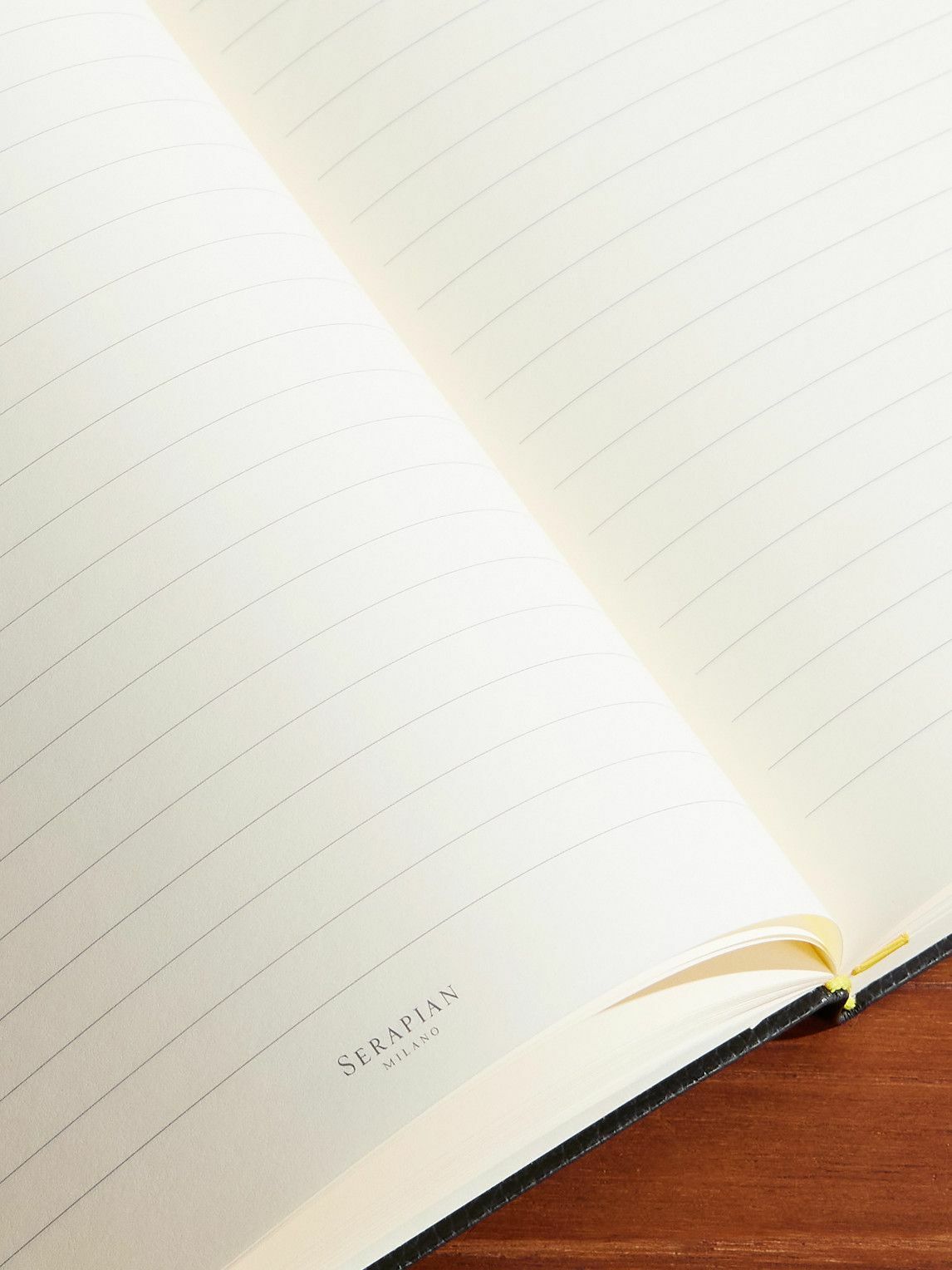 Serapian - Large Logo-Print Full-Grain Cachemire Leather Notebook