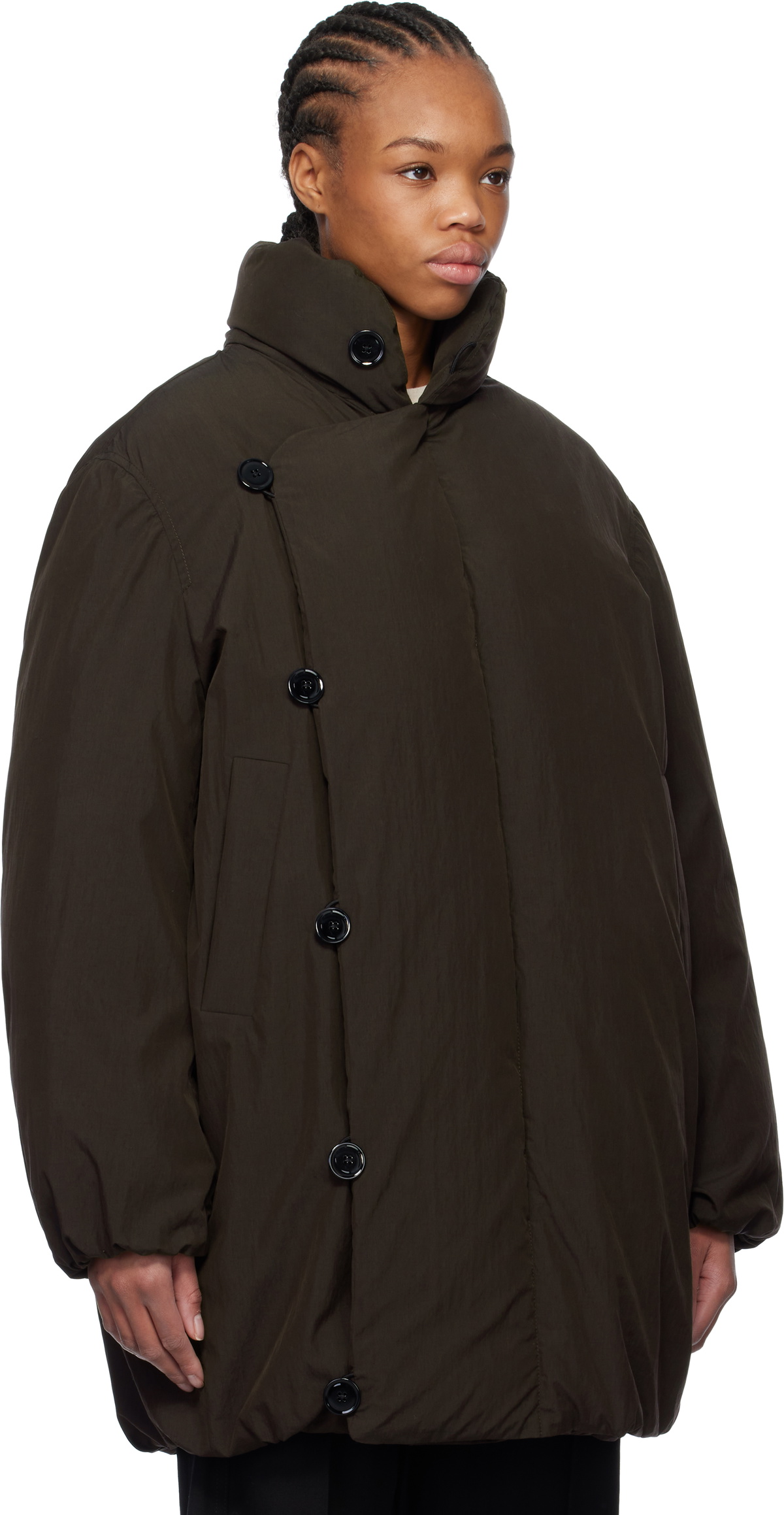 LEMAIRE Brown Long Puffer Down Coat Lemaire