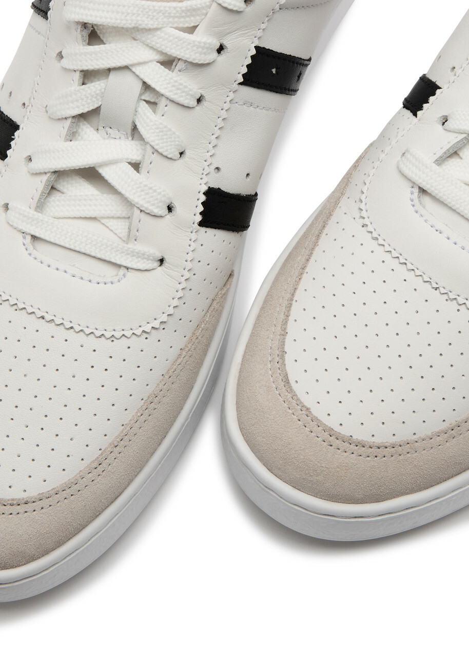 Paul Smith Amos Panelled Leather Sneakers Off White
