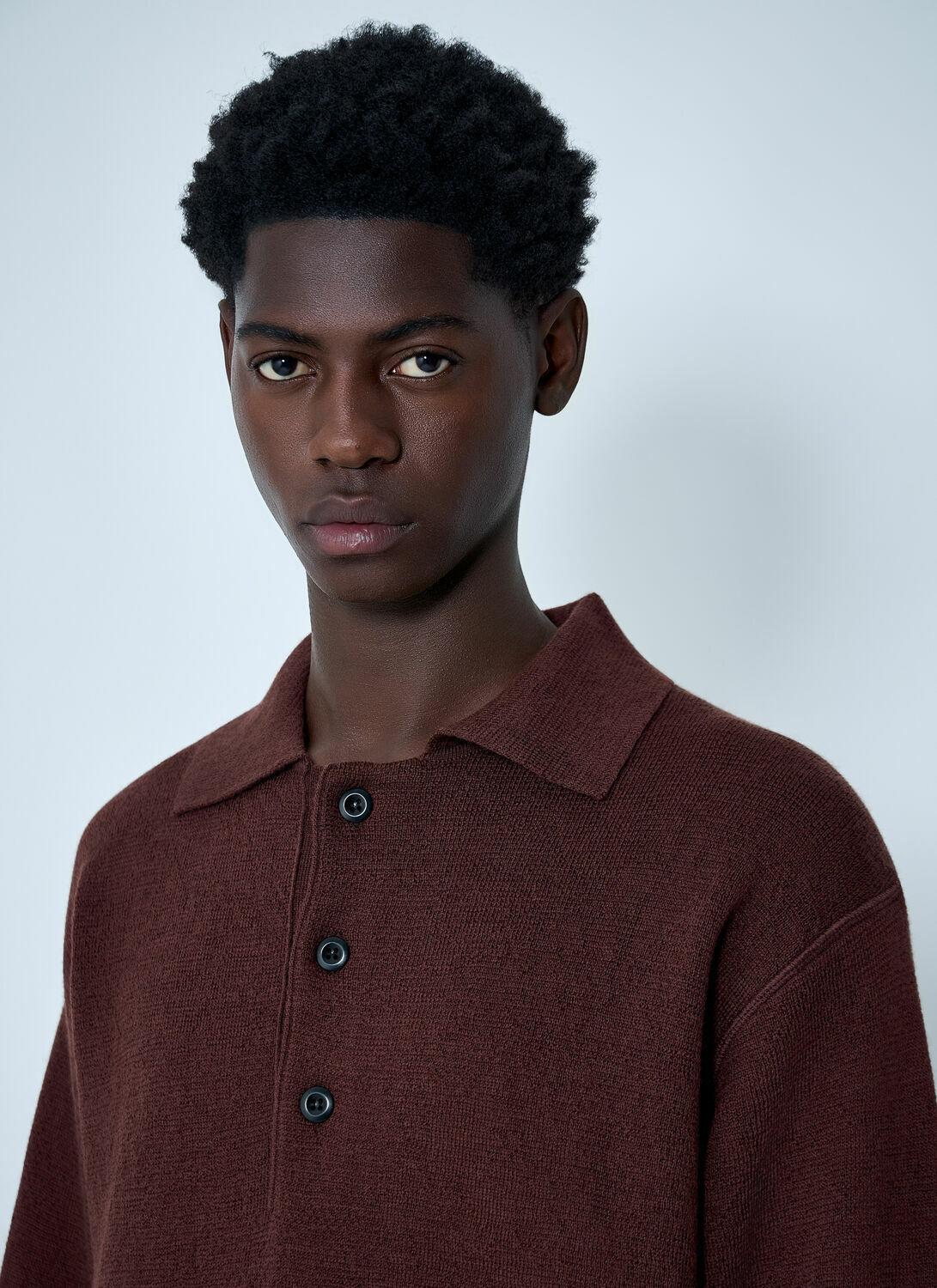 MHL by Margaret Howell Wool Knitted Polo Sweater