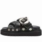 Toga Pulla Women's Platform Padded Slider Sandals in Black