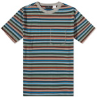 Paul Smith Men's Fine Stripe T-Shirt in Grey Multi