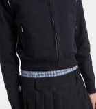 Miu Miu Logo zip-up sweatshirt