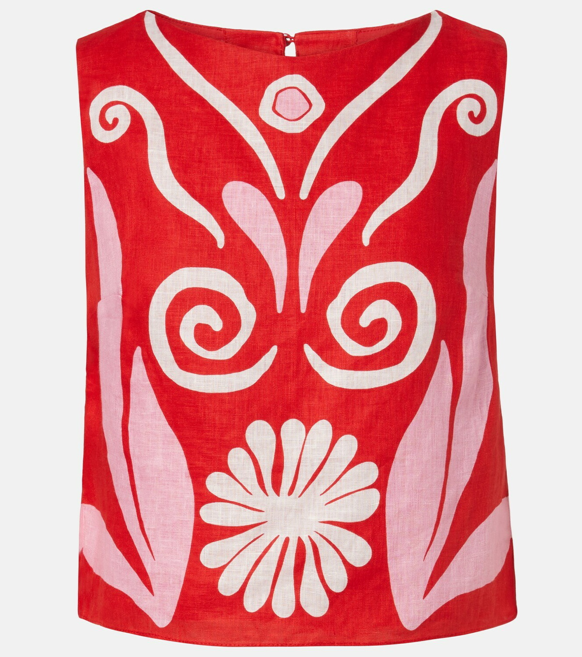 Cala de la Cruz Avelino floral linen top