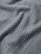 John Smedley - Jacquard-Knit Merino Wool Polo Shirt - Gray