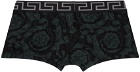 Versace Underwear Black Barocco Boxers