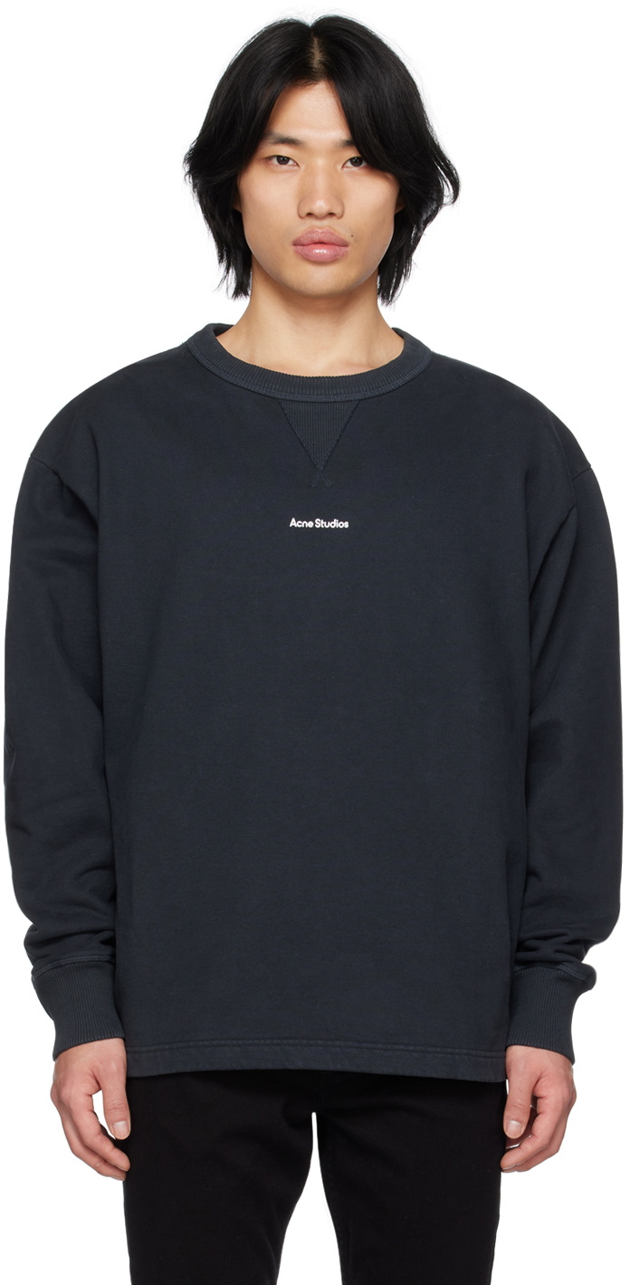 Acne Studios Black Stamp Sweatshirt Acne Studios