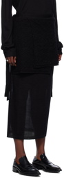 Lauren Manoogian Black Gauze Miniskirt