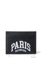 Paris Logo Card Holder in Black