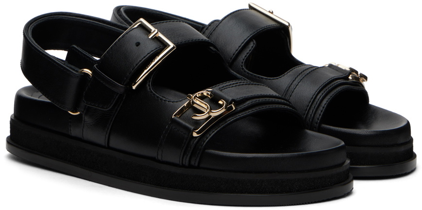 SALE!!Jimmy Choo★ELYN FLAT Jimmy Choo Black Elyn Flat Sandals Jimmy Choo