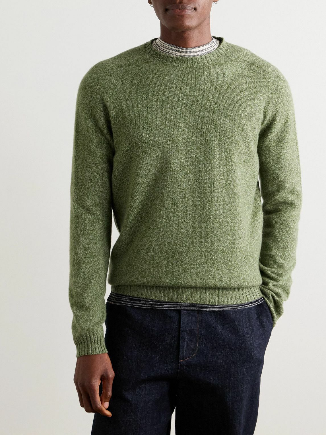 Boglioli - Wool and Cashmere-Blend Sweater - Green