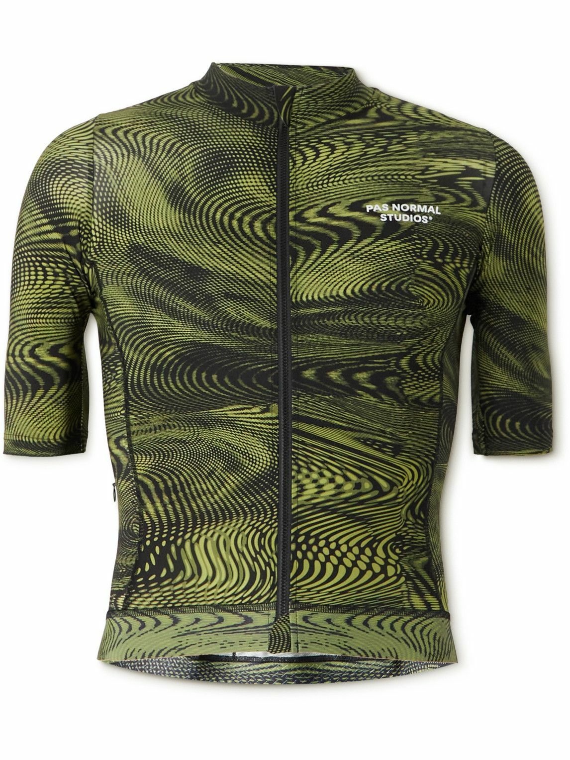 Pas Normal Studios - Essential Slim-Fit Printed Cycling Jersey - Green ...