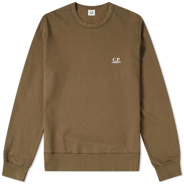 Photo: C.P. Company Print Logo Crew Sweat Green