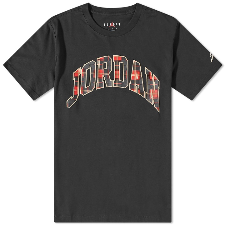 Photo: Air Jordan Men's Check Logo T-Shirt in Black
