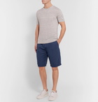 Brunello Cucinelli - Linen and Cotton-Blend Canvas Drawstring Shorts - Navy