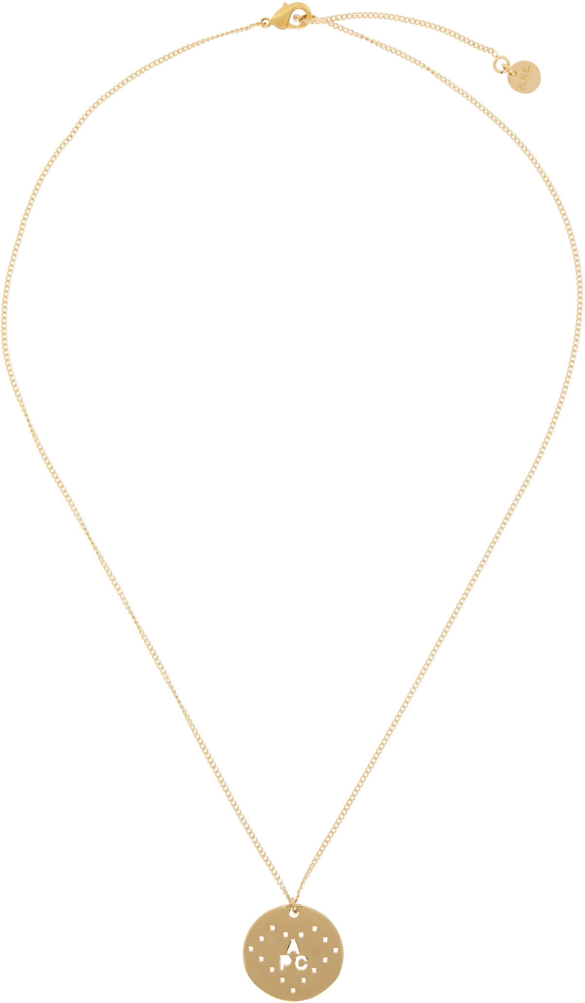 A.P.C. Gold Eloi Perforé Necklace