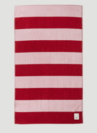 Block Stripe Beach Towel in Red
