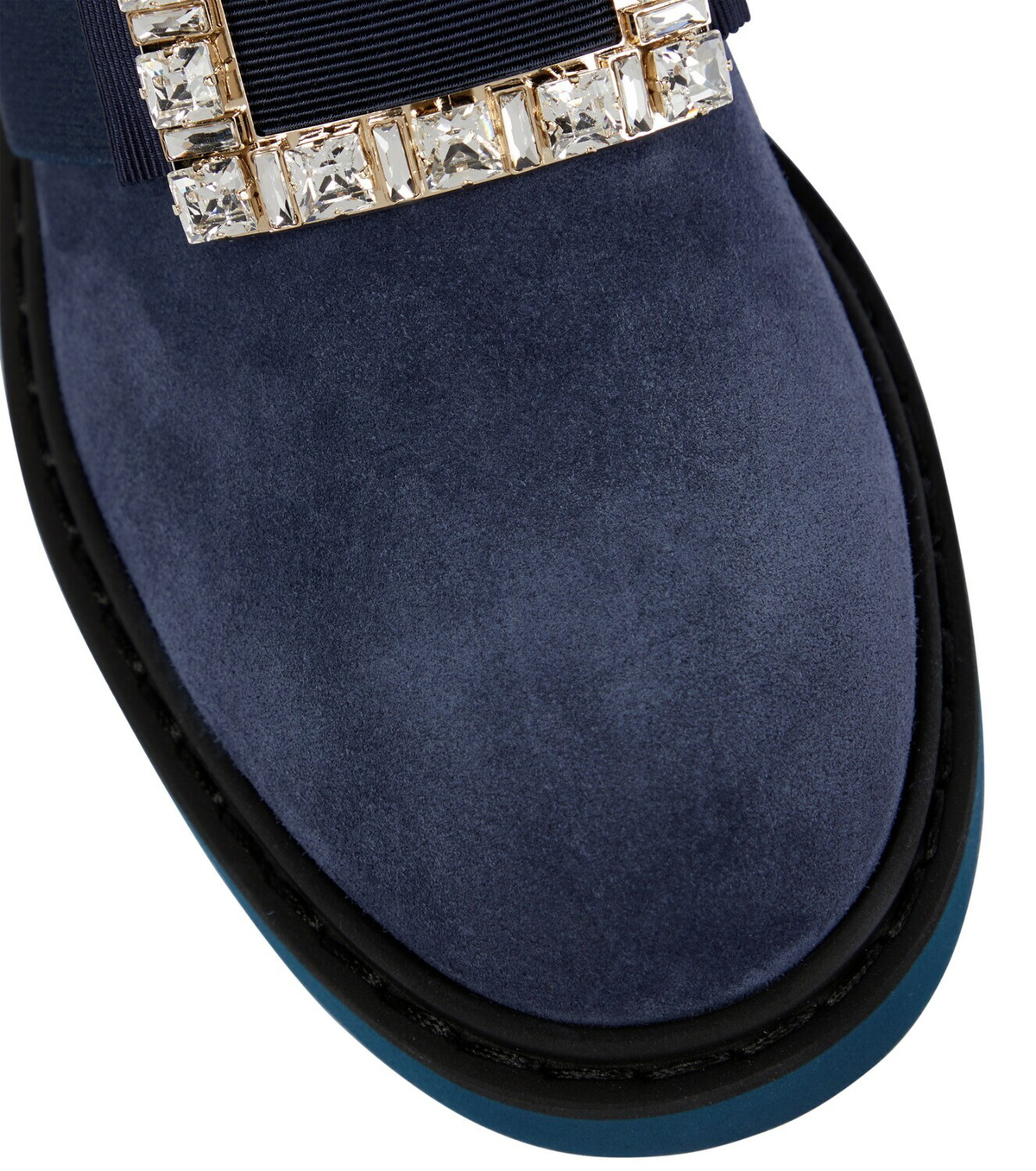 Roger Vivier Viv’ Rangers Strass suede Chelsea boots