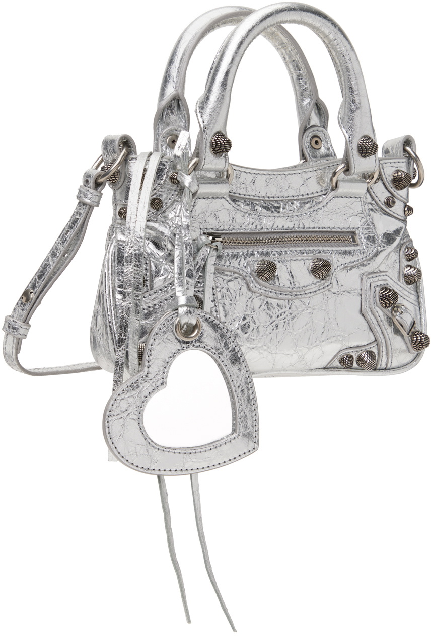 Balenciaga Silver Neo Cagole Mini Bag