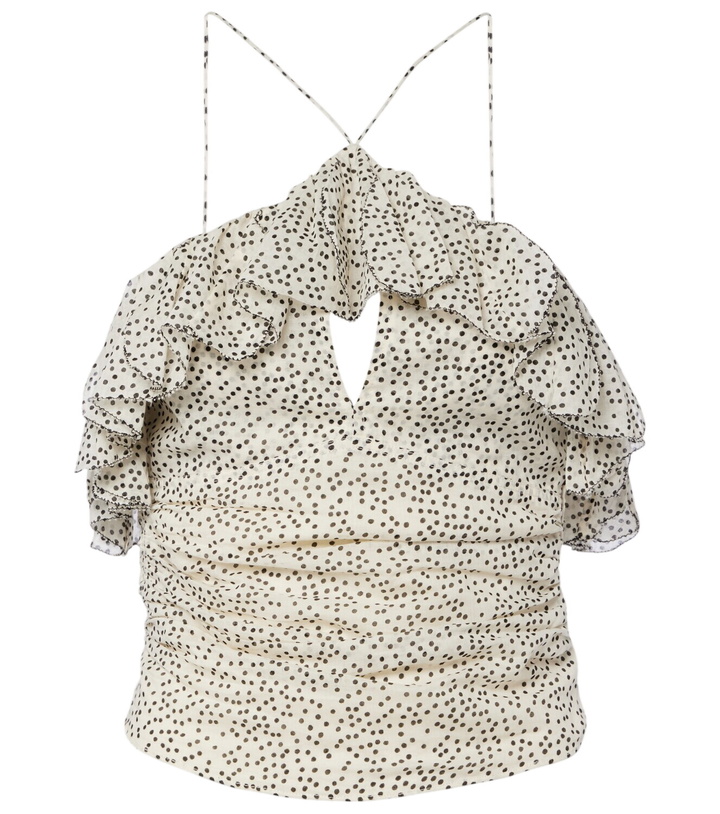 Photo: Marant Etoile Djimia halterneck cotton-blend top