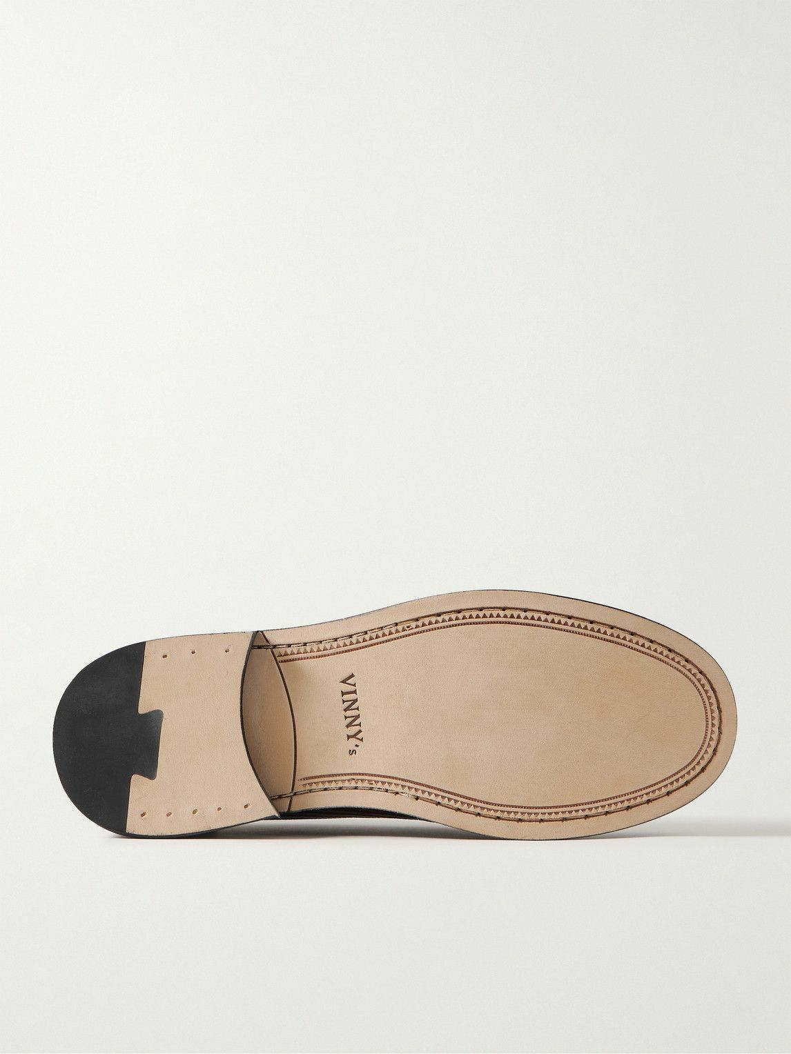 VINNY's - Yardee Lizard-Effect Leather Penny Loafers - Brown