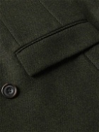 Richard James - Double-Breasted Striped Wool-Twill Coat - Green