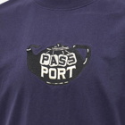 Pass~Port Men's Tea~Pot Embroidery T-Shirt in Navy