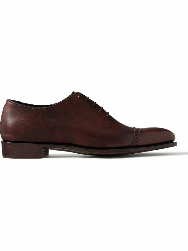 Photo: George Cleverley - Melvin Cap-Toe Leather Oxford Shoes - Brown
