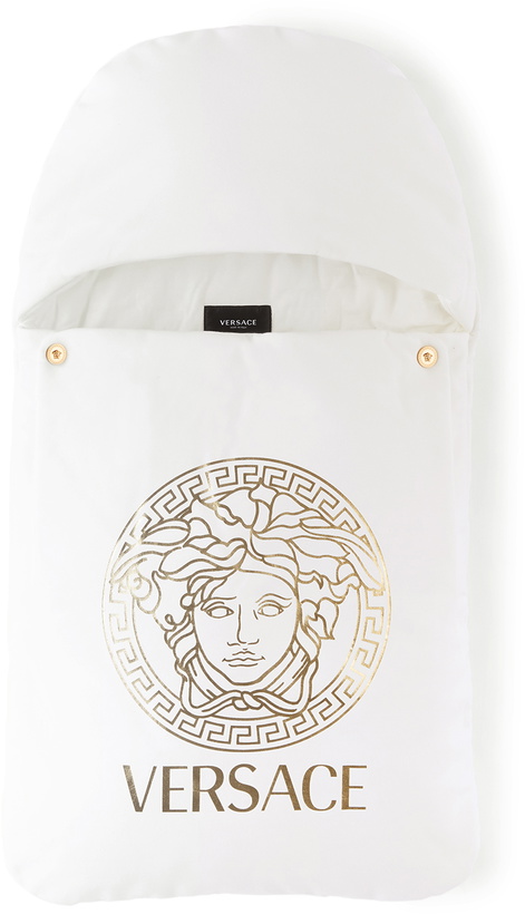 Photo: Versace Baby White Medusa Nest Sleeping Bag