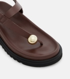 Souliers Martinez Spiaggia leather sandals