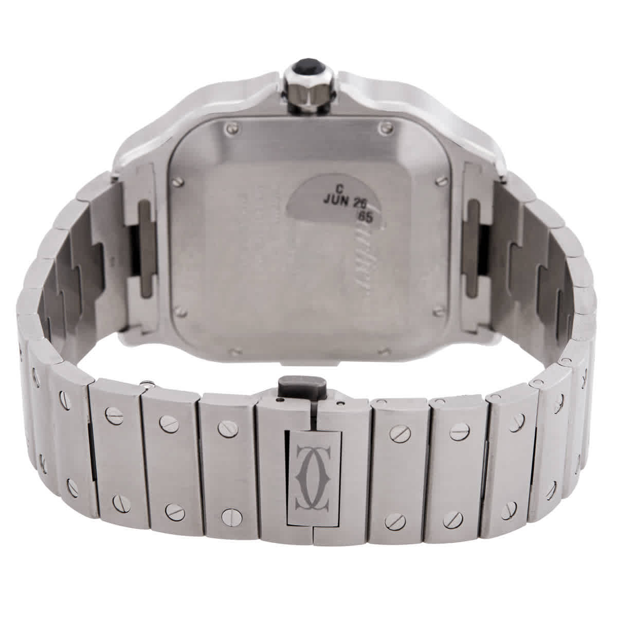 Cartier Santos De Cartier Chronograph Automatic Grey Dial Watch WSSA0078