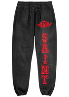Saint Mxxxxxx Angel of Death Printed Cotton Sweatpants Black