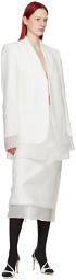 Sportmax White Aceti Midi Skirt