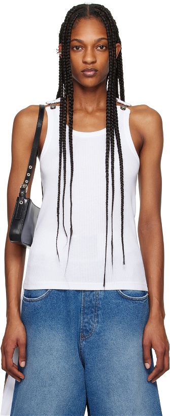 Photo: Jean Paul Gaultier White 'The Straps' Tank Top