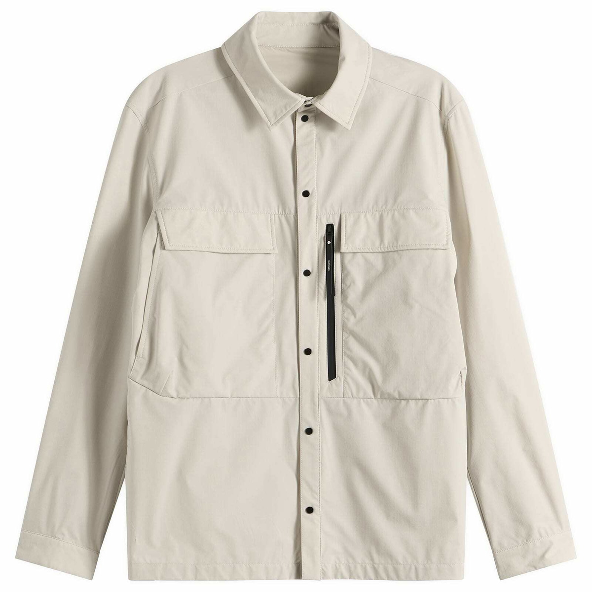 Moncler Men's Ripstop Zip Shirt in Off-White