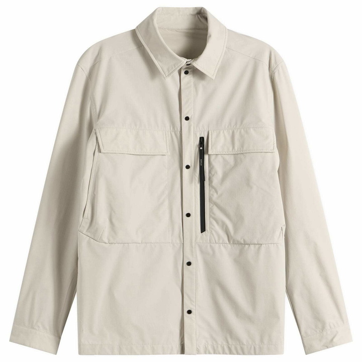 Photo: Moncler Men's Ripstop Zip Shirt in Off-White