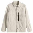 Moncler Men's Ripstop Zip Shirt in Off-White