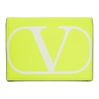 Valentino Yellow VLogo Flap French Wallet